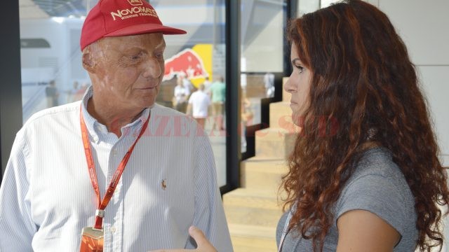 Alexandra a primit sfaturi preţioase de la celebrul Niki Lauda