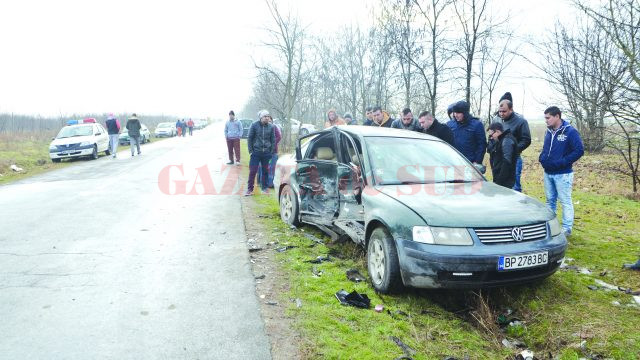 Şoferul vinovat conducea un VW Passat cu numere de Bulgaria (Foto: GdS)