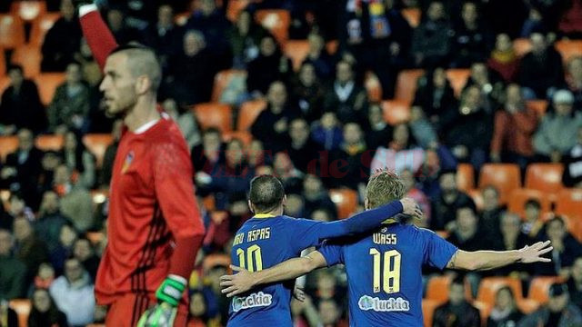 Aspas și Wass au marcat pe „Mestalla” (Foto: ojo.pe)