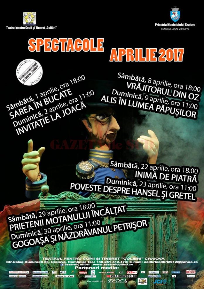 Teatrul Colibri Din Craiova Primele Spectacole Din Aprilie