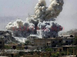 Bombardamente in Siria. Foto: Realitatea.net