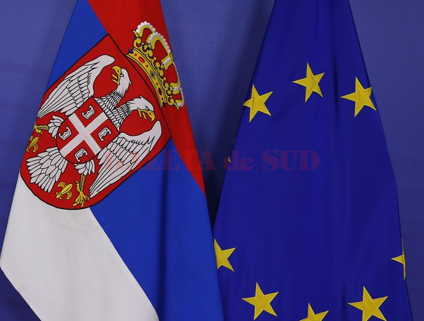 Serbian Prime Minister Ivica Dacic meets with Jose Manuel BArroso
