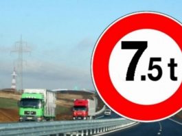 Restricţii de circulaţie a vehiculelor rutiere cu masa totală maximă autorizată mai mare de 7,5 tone