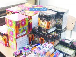 Au fost confiscate 2310 de articole pirotehnice, respectiv petarde, categoria P1 și 2 baterii de artificii