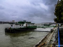 Dunărea a atins cota de inundaţii în Portul Giurgiu