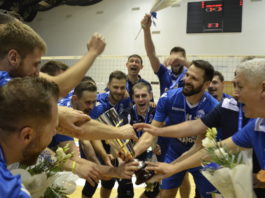 Voleibaliştii de la SCM „U“ Craiova au avut ce sărbători sezonul trecut (Foto: Alex Vîrtosu)