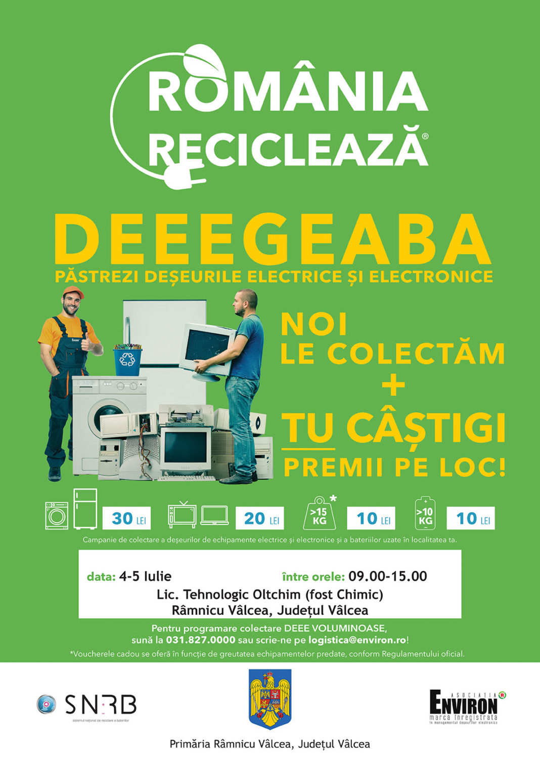 Locuitorii din Râmnicu Vâlcea participă la campania „România Reciclează”