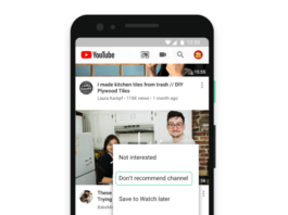 YouTube: Utilizatorii pot decide ce videoclipuri apar în recomandări