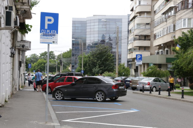 Parcările cu plată de pe strada Sf. Dumitru