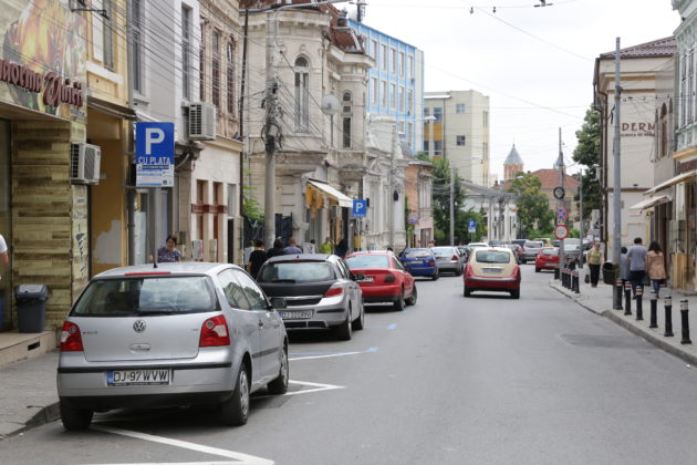 Parcările cu plată de pe strada Unirii