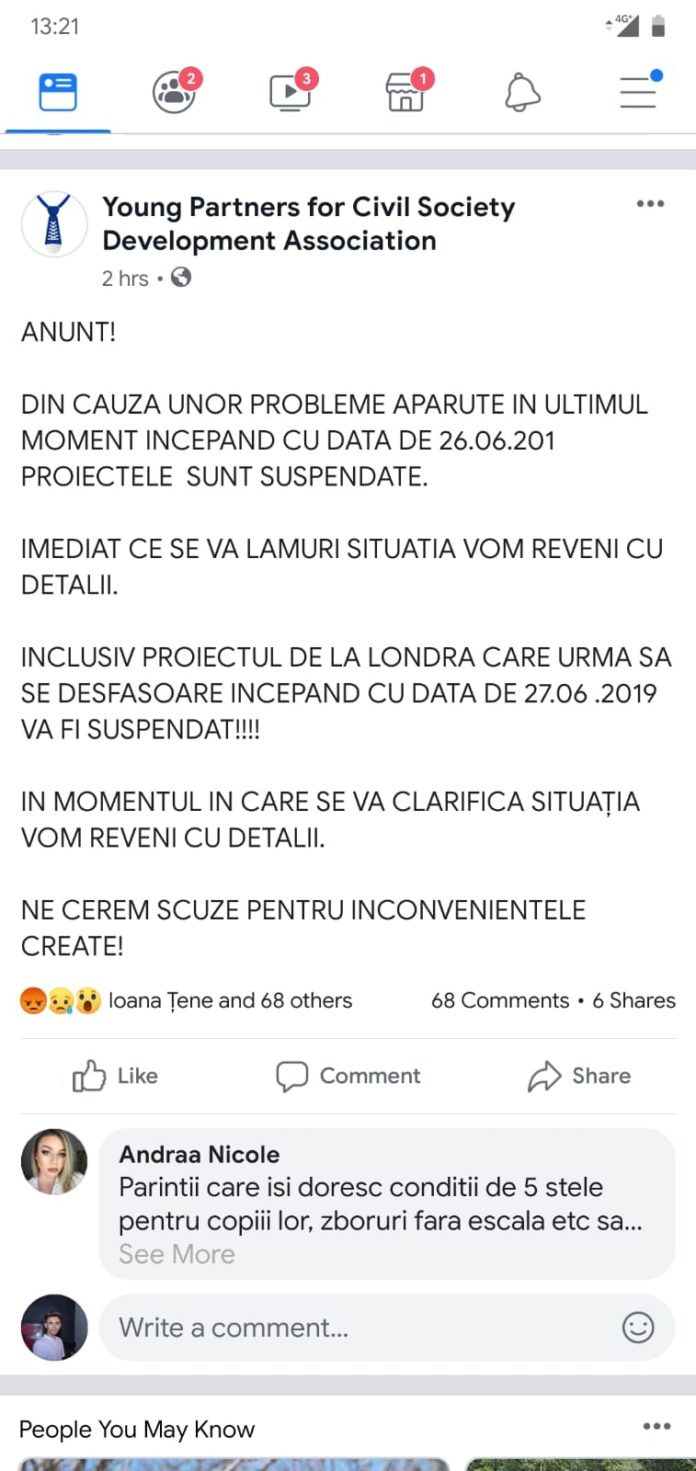 young partners foto Zeci de copii trimiși în tabere de asociația condusă de un gorjean, abandonați pe aeroporturi din lume