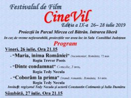 Festivalul de Film ”Cinevil” revine la Râmnicu Vâlcea