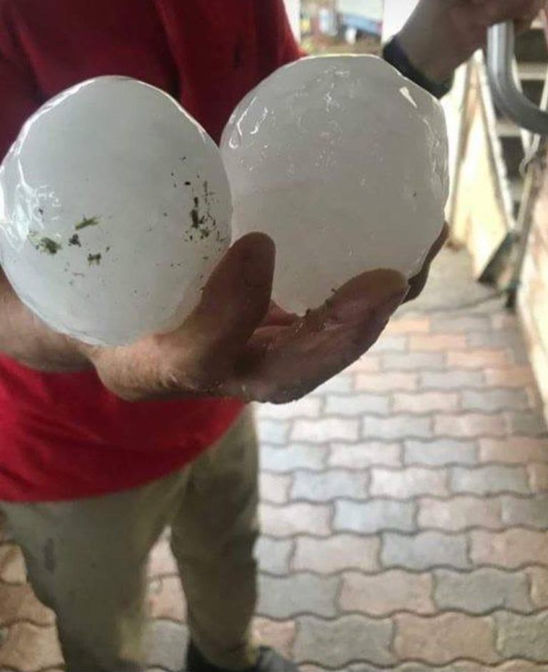 În Italia a căzut grindină de mărimea portocalei