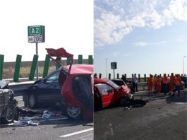Accident grav pe Autostrada A2