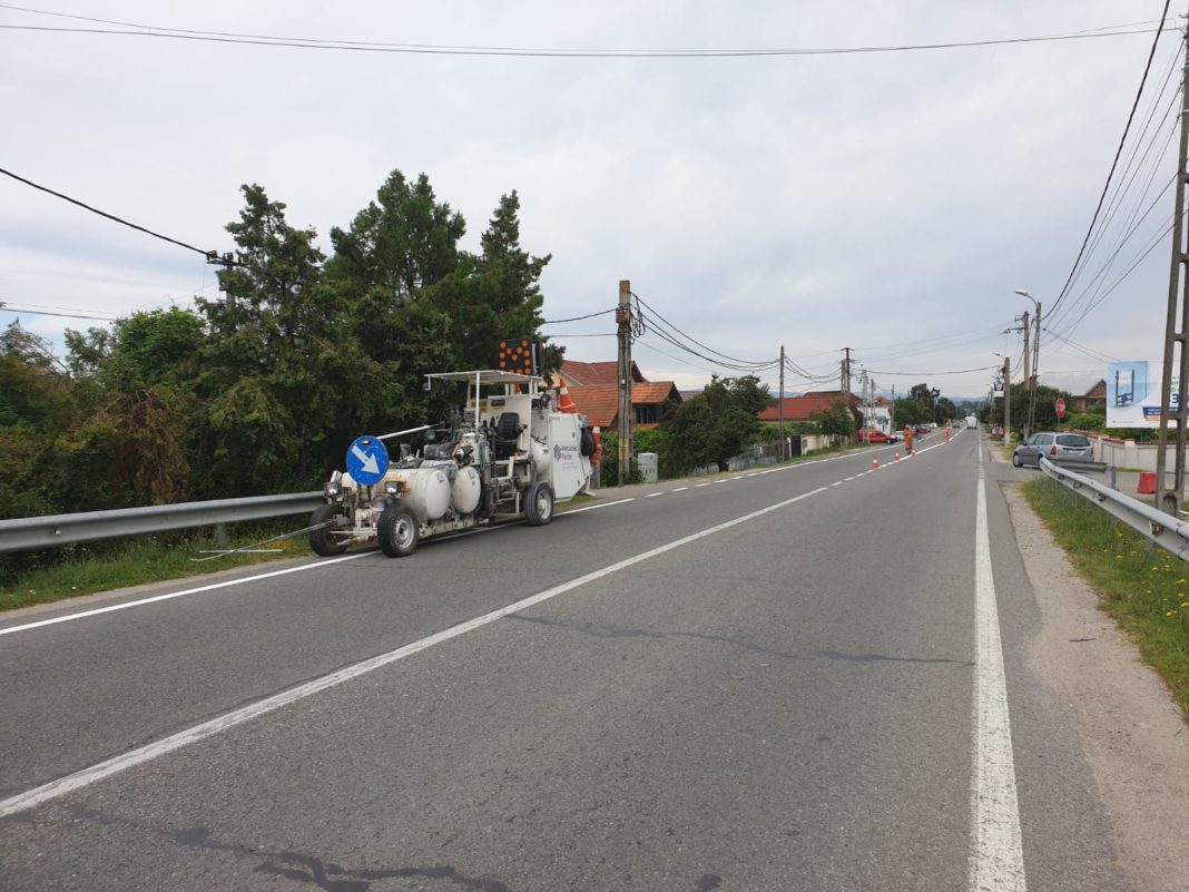 Marcaje rutiere pe DN 67