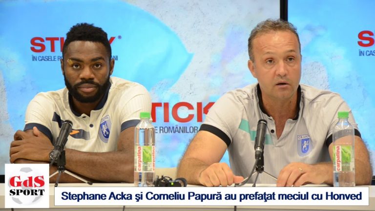 Stephane Acka şi Corneliu Papură au prefaţat meciul cu Honved