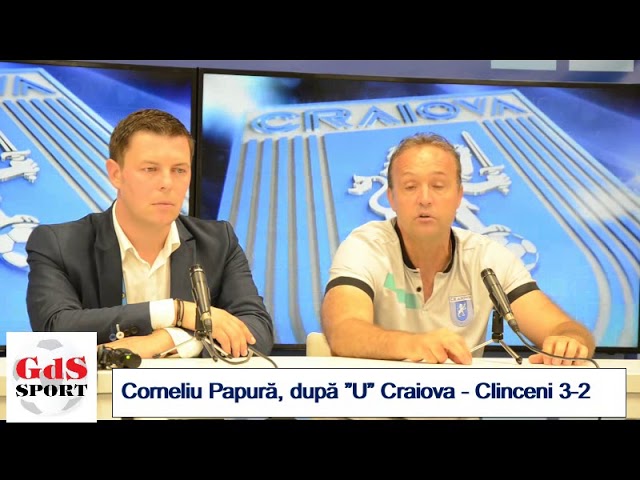 Fotbal / Corneliu Papură: Cred că am făcut un meci bun