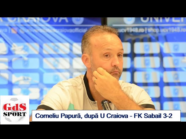 Fotbal / Vezi ce a declarat Corneliu Papură după victoria cu FK Sabail