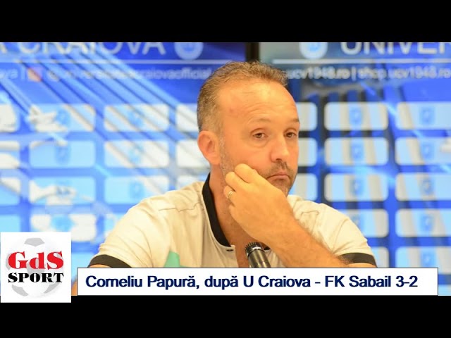 Fotbal / Vezi ce a declarat Corneliu Papură după victoria cu FK Sabail Fotbal / Vezi ce a declarat Corneliu Papură după victoria cu FK Sabail