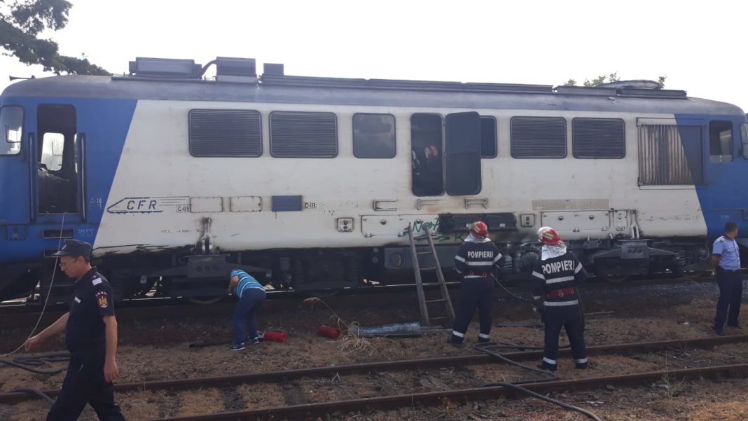 Locomotivă deraiată la Turceni