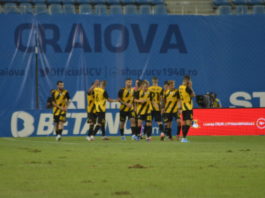 Gazonul de pe „Ion Oblemenco“, la meciul Universităţii Craiova cu AEK Atena, din data de 8 august