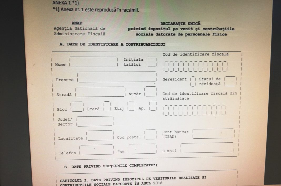 Declaraţie Unică