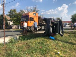 Accident rutier într-o localitate din Vâlcea
