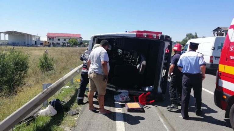 Accident cu 15 victime la Pieleşti. Pompierii au activat Planul Roşu