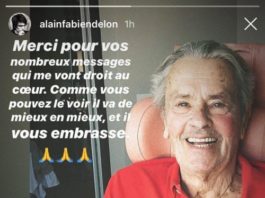 Prima fotografie cu actorul Alain Delon după accidentul vascular cerebral