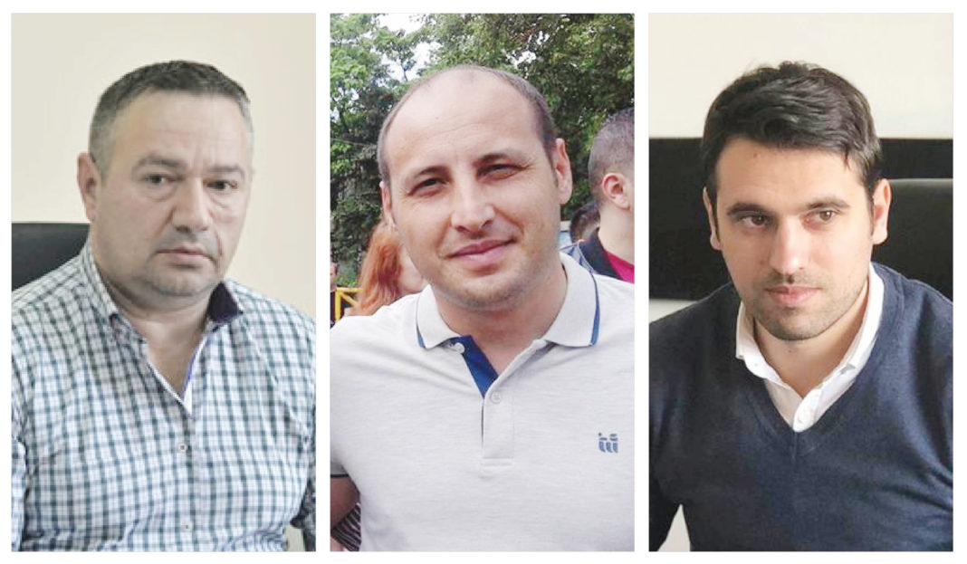 Marcel Tănăsescu (stânga) - administratorul SC RAT SRL, Alin Mărăcine - administratorul SC Pieţe şi Târguri SRL şi Mihai Butari - administratorul SC Salubritate SRL vor avea un salariu net de 9.734 de lei