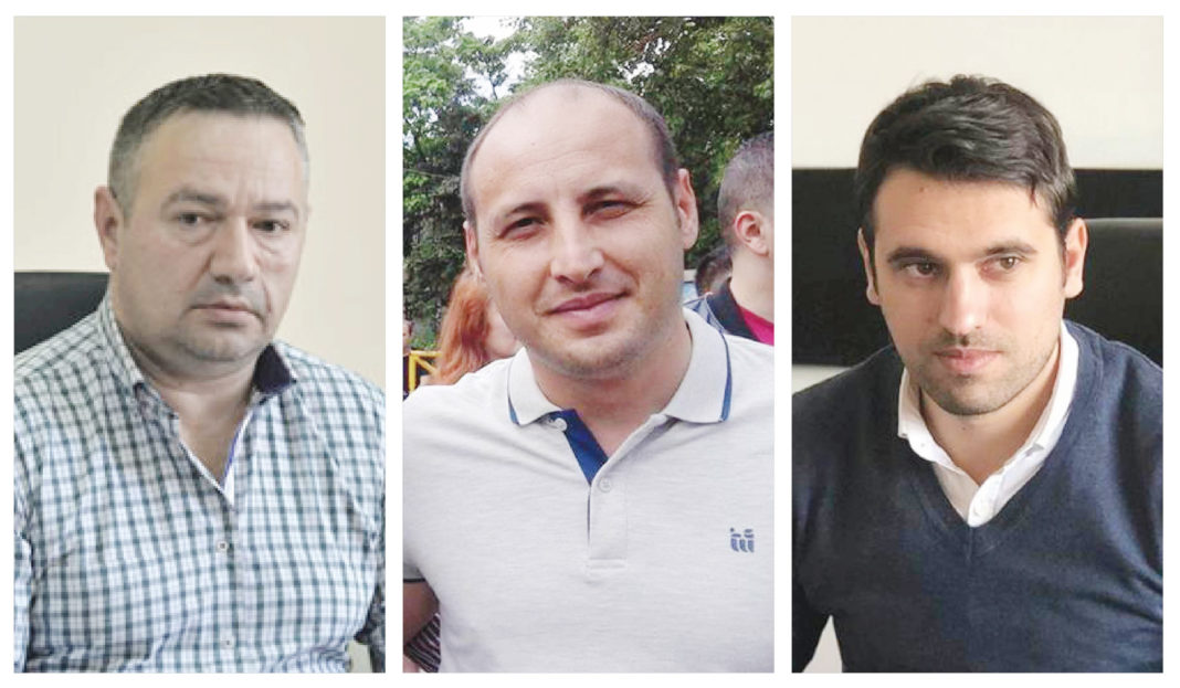 Marcel Tănăsescu (stânga) - administratorul SC RAT SRL, Alin Mărăcine - administratorul SC Pieţe şi Târguri SRL şi Mihai Butari - administratorul SC Salubritate SRL vor avea un salariu net de 9.734 de lei