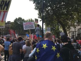 Mii de persoane protestează în mai multe oraşe din Marea Britanie faţă de decizia prim-ministrului Boris Johnson de a suspenda Parlamentul, facilitând astfel producerea Brexit