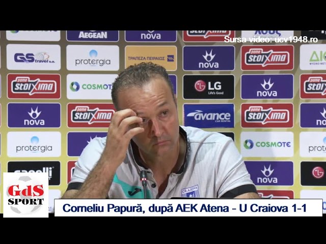 Corneliu Papură: Meritam să înscriem minimum patru goluri Corneliu Papură: Meritam să înscriem minimum patru goluri