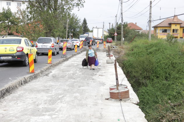 Imagine a degradării la podul de la Malu Mare