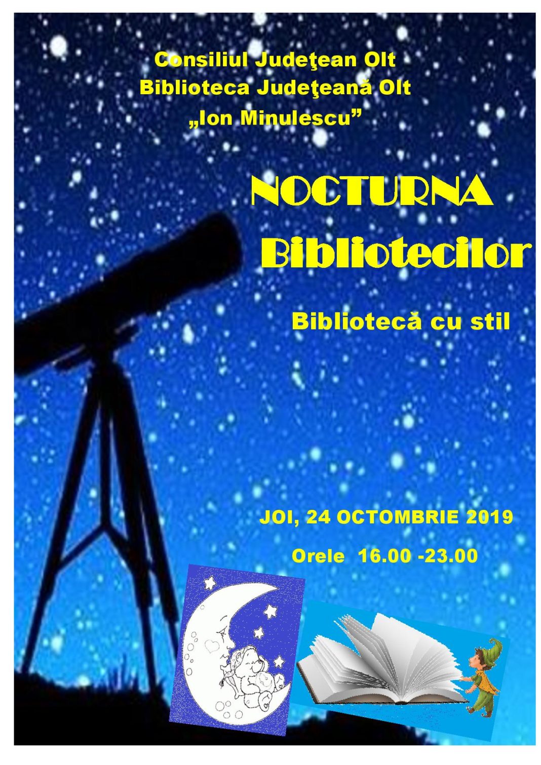 „Nocturna bibliotecilor“ cu activități diverse la Slatina