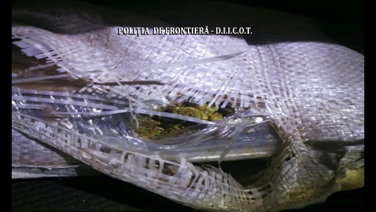 Prins în timp ce voia să intre în România cu un microbuz plin cu canabis