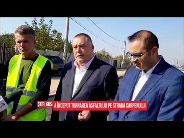 Strada Carpenului, la primul strat de asfalt