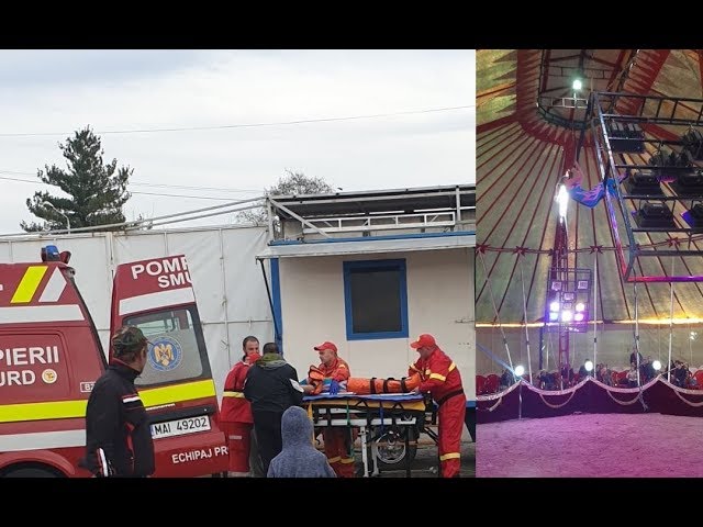 O acrobată de circ a căzut de la înălţime