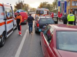 Accident rutier cu trei autoturisme, în Olt