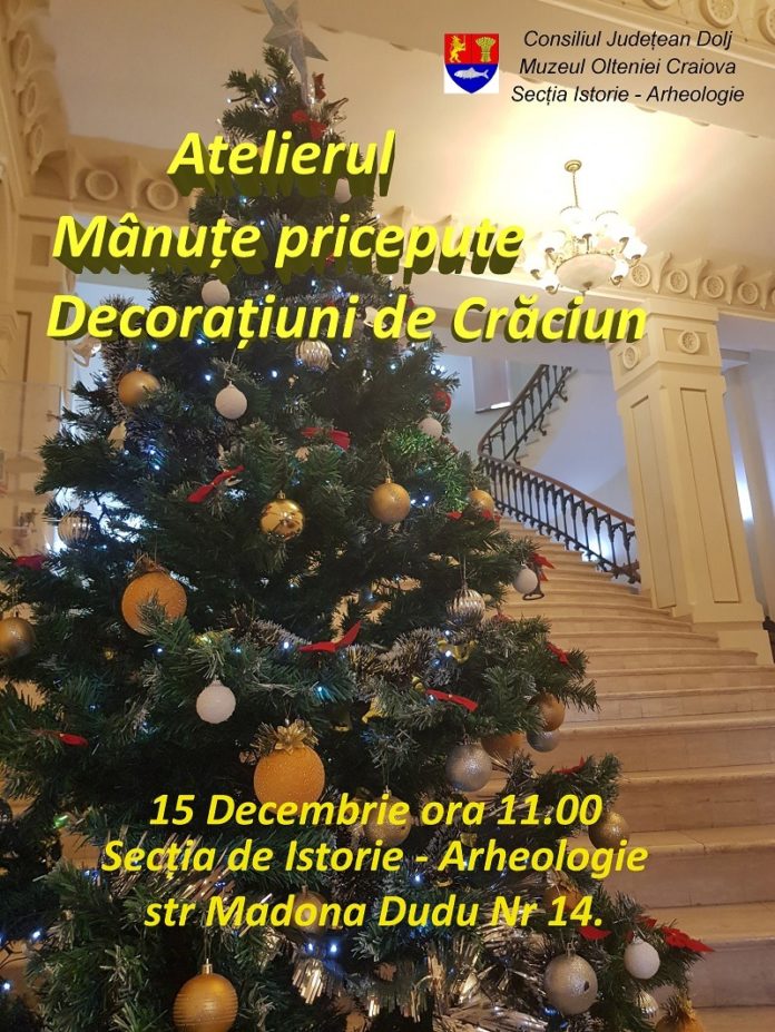 79323302_810758746019389_8398836425960718336_n Ateliere de confecționare a decorațiunilor de Crăciun, la Muzeul Olteniei