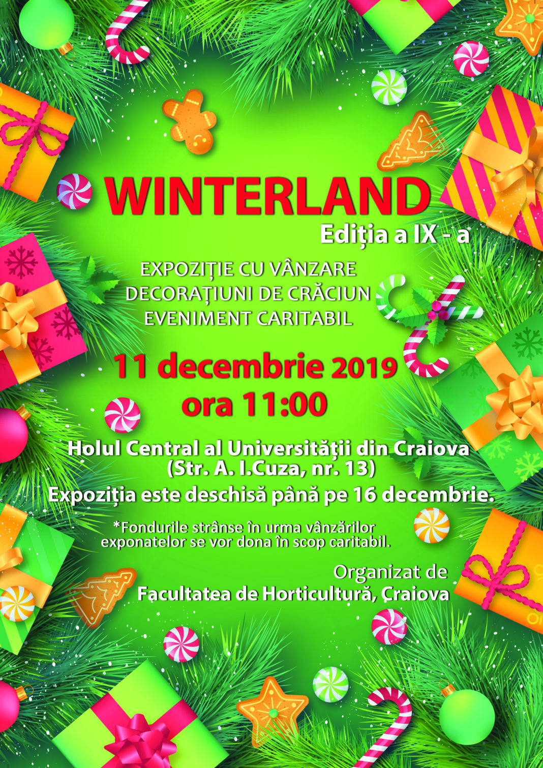 Târgul de Crăciun WINTERLAND, 2019, la Universitatea Craiova