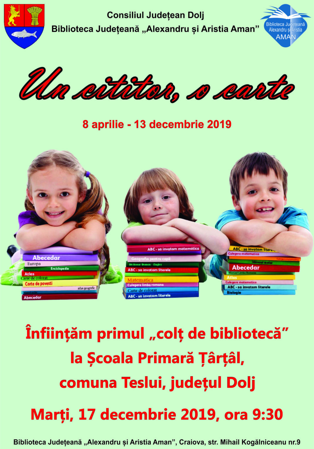 Primul „colț de bibliotecă”, la Școala Primară din Țârțăl