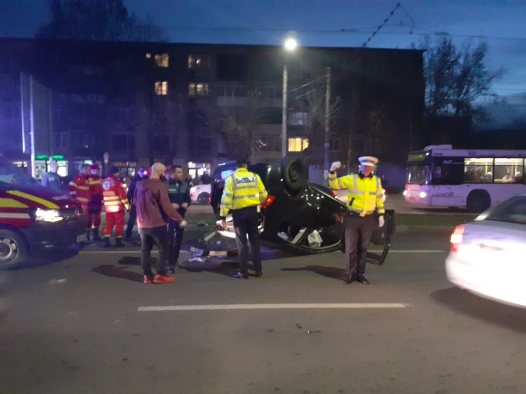 Accident spectaculos pe Calea Bucureşti