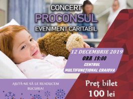 Proconsul, concert caritabil la un eveniment din Craiova