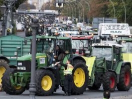 Fermierii din Germania protestează în mai multe orașe