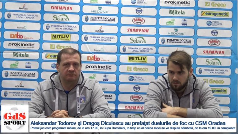 Video / Aco Todorov şi Dragoş Diculescu au prefaţat dubla cu CSM Oradea