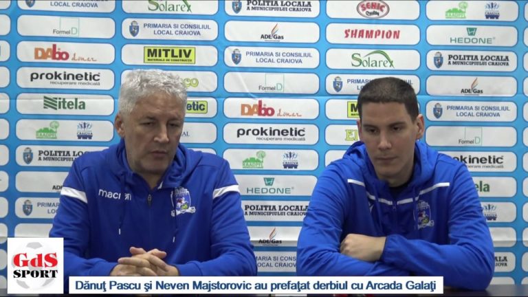 VIDEO / Dănuţ Pascu şi Neven Majstorovic au prefaţat derbiul cu Arcada Galaţi