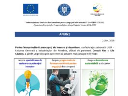Anunț lasare proiect Imbunatatirea nivelului de cunostinte pentru angajatii din Romania