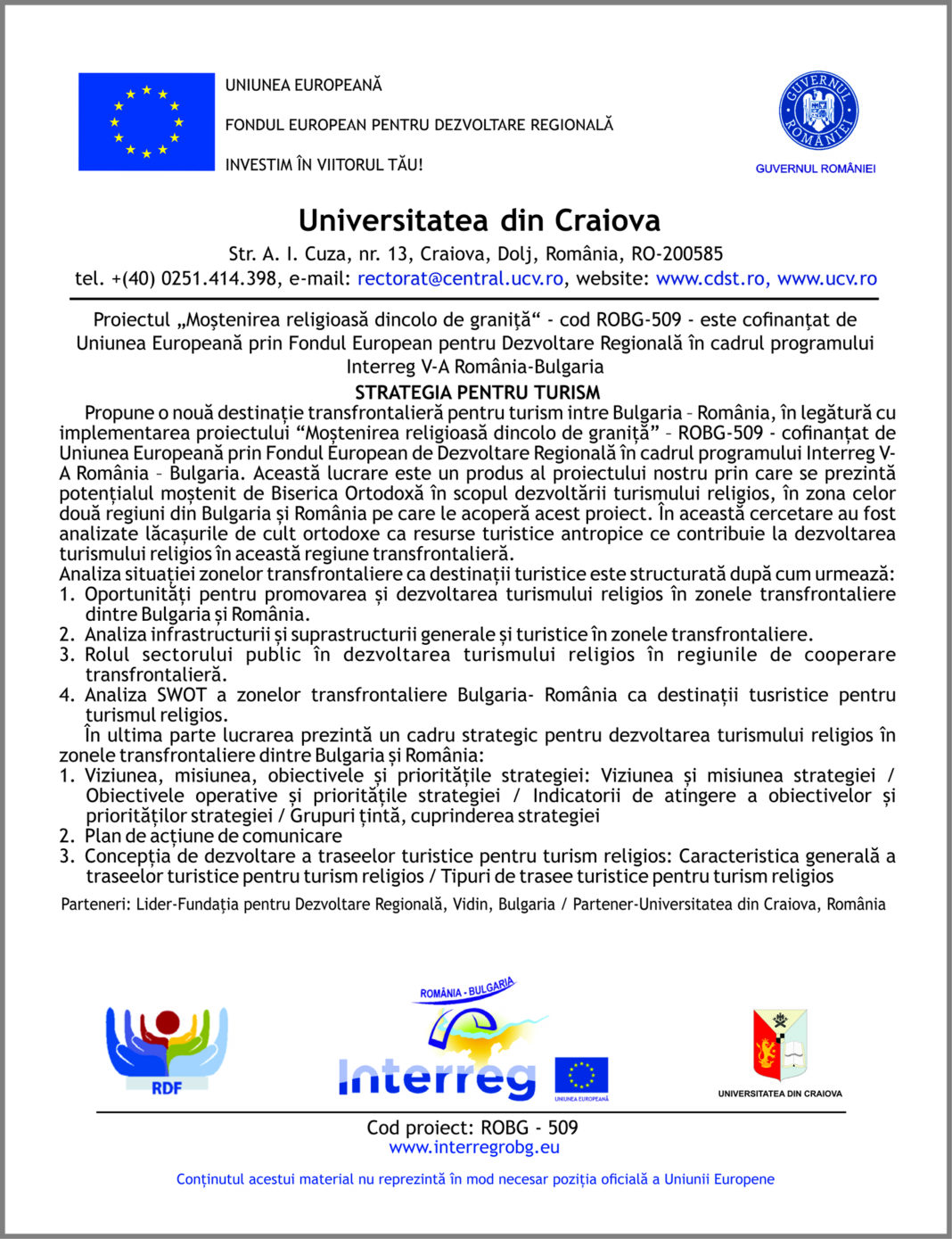 STRATEGIA PENTRU TURISM