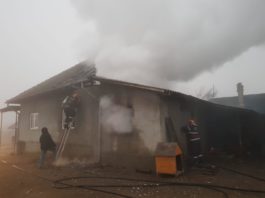 Gospodărie arsă la Bolboși în urma unui incendiu izbucnit de la un aparat de gătit